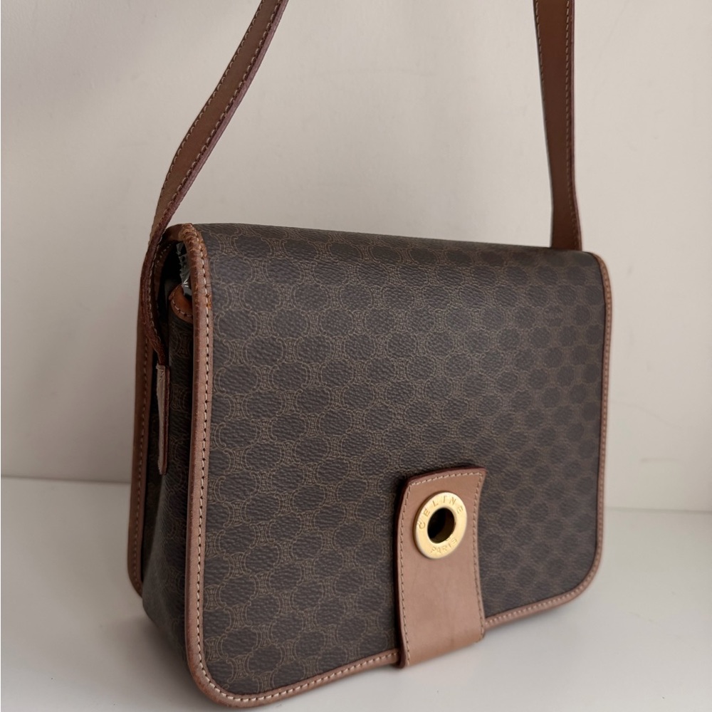 Authentic Celine Macadam M14 Flap Crossbody Bag - Picture 2 of 16